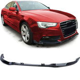 Front Spoiler Lippe Schwarz Glanz für AUDI A5 8T 8F 2011-2017