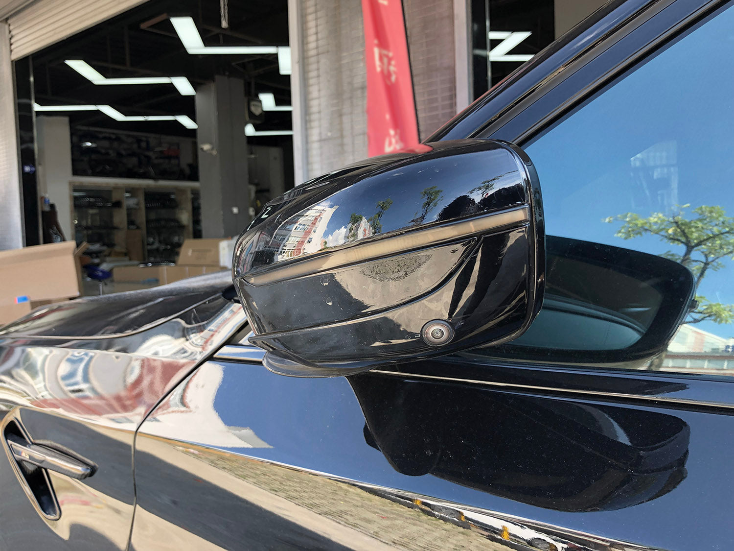 Spiegelkappen Außenspiegelkappen Schwarz für BMW 5er G30 G31 3er G20 G21 7er G11 G12 mc77