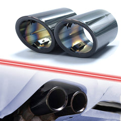 Auspuffblenden Endrohre Schwarz Titan für AUDI TT TTS 8J Roadster