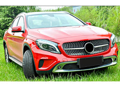 Diamantgrill Kühlergrill Schwarz Diamant Front Grill für Mercedes Benz GLA X156 2013-2016 pz138
