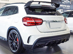 Glanz Schwarz Heck Stoßstange Aero Flaps Flossen Mercedes Benz für GLA X156 AMG Line 2013-2019 pz32