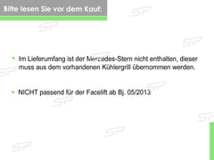 Kühlergrill Grill Chrom für Mercedes E-Klasse W212 2009-2013 vor Facelift