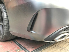 Schwarz Heck Hinten Stoßstange Flossen Flaps Canard für Mercedes W205 Limo AMG Line 2015-2021 pz19