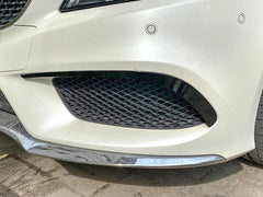 Schwarz Front Stoßstange Aero Flaps für Mercedes Benz CLS W218 C218 X218 AMG Line 2014-2018 pz61