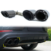 Sport Auspuff Auspuffblenden Endrohre Schwarz GTS Optik für Porsche Cayenne PO536 9YA 2018+ et132