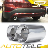 Chrom Auspuffblende Auspuff Blende Passend für X1 F48 70-75mm Rundes Endrohr et16