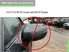 Schwarz Glanz Spiegelkappen Außenspiegelkappen für AUDI TT 8J Roadster TTS RS R8 2006 - 2014 mc54