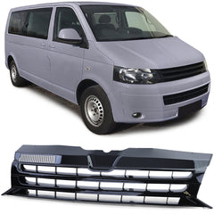Sport Kühlergrill ohne Emblem Schwarz Glanz für VW Bus T5 Facelift 2009 2010 2011 2012 2013 2014 2015