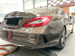 Schwarz Heck Stoßstange Flossen Flaps Canards für Mercedes Benz CLS W218 C218 AMG Line CLS 63 AMG 2014 - 2018