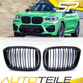 Kühlergrill Nieren Grille Grill Doppelsteg Schwarz Glanz Passend für X3 G01 X4 G02 18-21 fg9 Sales