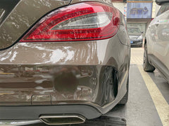 Schwarz Heck Stoßstange Flossen Flaps Canards für Mercedes Benz CLS W218 C218 AMG Line CLS 63 AMG 2014 - 2018