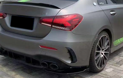 Heckansatz Splitter Spoiler Ecken Schwarz für Mercedes A V177 Limo A35 A45 AMG 2018-2022