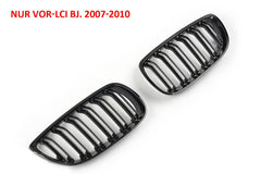 Kühlergrill Nieren Grille Grill Doppelsteg Schwarz Passend für 3er E92 E93 2006-2010
