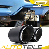 56-59mm Matt Carbon Fiber Auspuffblenden Endrohr Y Style Passend für AUDI VW et66