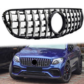 Panamericana Kühlergrill GT Grill Chrom für Mercedes Benz GLC X253 C253 mit Kamera 2015-06.2019