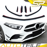 Front Stoßstange Splitter Spoiler Schwarz für Mercedes Benz A Kl. W177 V177 AMG Line ab 2018 pz6
