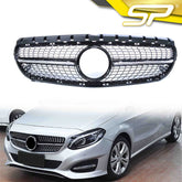 Schwarz Diamantgrill Front Grill Kühlergrill für Mercedes Benz B-Klasse W246 B180 B200 B220 B250 Facelift 2015-2018 fg69