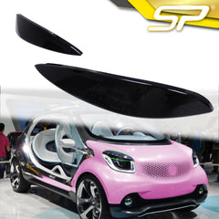 Schwarz Glanz Scheinwerferblenden Böser Blick Blende für Smart Fortwo Forfour 453 2014 2015 2016 2017 2018 2019 2020 2021 pz49