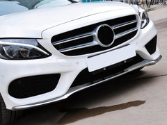 Chrom Front Spoiler Stoßstange Frontspoiler Lippe für Mercedes Benz C-Klasse W205 S205 A205 C205 AMG Line C43 AMG 2015-2018 di99