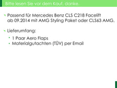 Schwarz Heck Stoßstange Flossen Flaps Canards für Mercedes Benz CLS W218 C218 AMG Line CLS 63 AMG 2014 - 2018