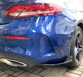 Aero Flaps Flics Heckansatz Flossen Schwarz für Mercedes C C205 Coupe 2015-2021