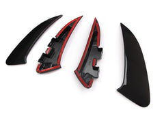 Flossen Flaps Hinten Stoß. Aero Flics Schwarz für Mercedes CLA C118 X118 AMG Line CLA45 ab 2019