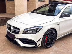 Front Stoßstange Flaps Lippe Glanz Schwarz für Mercedes CLA W117 AMG Line 2016 2017 2018 2019 pz72