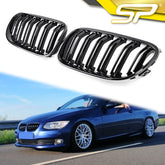 Kühlergrill Nieren Grille Grill Doppelsteg Schwarz Passend für 3er E92 E93 2010-2013