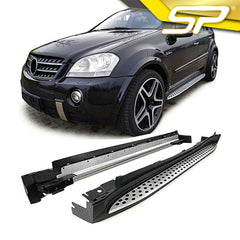 Alu Trittbretter Flankenschutz mit ABE für Mercedes Benz ML W164 2005-2011