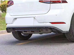 Diffusor Heckdiffusor Einzelrohr Schwarz für VW Golf 7 GTI 2013-2017