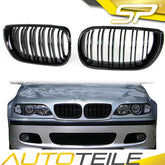 Kühlergrill Nieren Grille Grill Glanz Schwarz Passend für 3er E46 2001 2002 2003 2004 2005