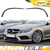 Schwarz Glanz Front Stoßstange Flossen Flaps für Mercedes Benz E Kl. C207 Coupe AMG Line 2013-2016 pz60