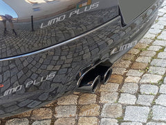 80mm Auspuffblenden Endrohre Schwarz Edelstahl für VW Tiguan 1 5N GOLF 5 GTI 2004-2009 AUDI A5 8T A4 B8