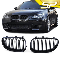 Kühlergrill Nieren Grille Grill Glanz Schwarz Passend für 5er E60 E61 2003-2010