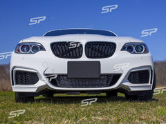 Kühlergrill Nieren Grille Grill Einzelsteg Glanz Schwarz Passend für 2er F22 F23 F87 M2 fg8