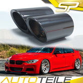 Auspuffblenden Endrohre Schwarz für AUDI A1 8X A3 8P A3 8V A5 8T Q3 Q5 A4 Avant