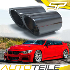 Auspuffblenden Endrohre Schwarz für AUDI A1 8X A3 8P A3 8V A5 8T Q3 Q5 A4 Avant