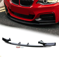 Front Spoiler Lippe Sport Schwarz Glanz Passend für 2er F22 F23 mit Sport Paket 2013-2021
