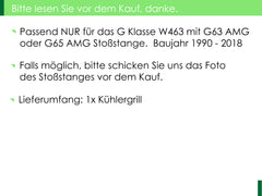 Front Grill Kühlergrill Unten Gitter G63 AMG Optik für Mercedes Benz G-Klasse W463 G65 pz44