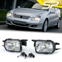 Tagfahrlicht Klarglas Nebelscheinwerfer HB4 für Mercedes-Benz C-Klasse W203 CL203 C209 SLK R170 C215 2000-2006