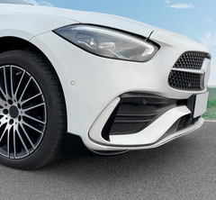 Aero Flaps Flics Frontansatz Splitter Schwarz für Mercedes C W206 S206 AMG-Line 21+