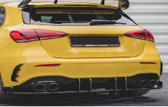 Diffusor Heckdiffusor Heckansatz Heckschürze Schwarz für Mercedes A Kl. W177 A35 A45 AMG ab 2018