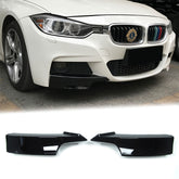 Splitter Spoiler Ecken Ansätze Schwarz Glanz Passend für 3er F30 F31 Sport Paket 2013-2018 bm195