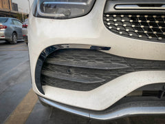Front Stoßstange Aero Flaps Flics Schwarz für Mercedes GLC X253 C253 AMG-Line 19+