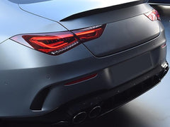 Flossen Flaps Hinten Stoß. Aero Flics Schwarz für Mercedes CLA C118 X118 AMG Line CLA45 ab 2019