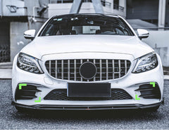 Nebelscheinwerfer Blenden Flaps Schwarz für Mercedes C W205 S205 AMG Line 19-21