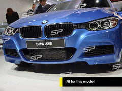 Splitter Spoiler Ecken Ansätze Schwarz Glanz Passend für 3er F30 F31 Sport Paket 2013-2018 bm195