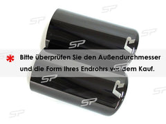 80mm Auspuffblenden Endrohre schwarz für Audi A4 B8 A5 8T Q5 8R