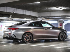 Diffusor Heckdiffusor + Auspuffblenden Schwarz / Chrom für Mercedes CLA C118 X118 AMG Line