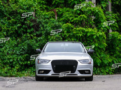 Lüftungsgitter Nebelscheinwerfer Waben Gitter Schwarz für Audi A4 B8 B8.5 Serienstoßstange 2012-2015